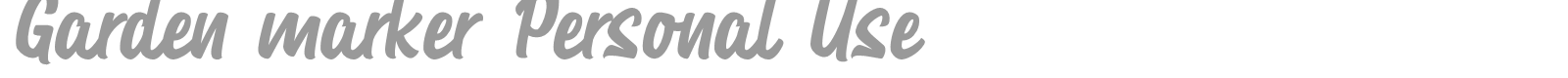 Garden Marker font preview